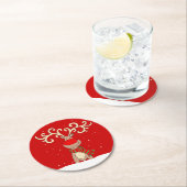 kerstrendieren onderzetter rood papier (Insitu)