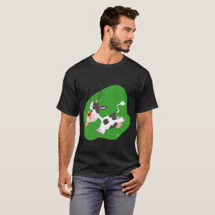 Kerstrendierentuin (Cute Cartoon Koe) T-shirt