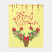  kerstrendierFloral Fleece Deken (Voorkant)