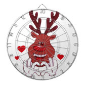 Kerstrendiergezicht Dartbord (Voorkant)