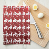 Kerstrendierhanddoeken, aangepaste vakantiehanddoe theedoek (Quarter Fold)