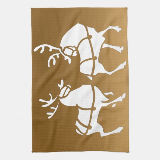 Kerstrendierhanddoeken, aangepaste vakantiehanddoe theedoek (Verticaal)