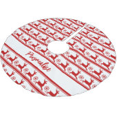 Kerstrendierlijk rood-witte sneeuwflake-feestdag b kerstboom rok (Gekanteld)