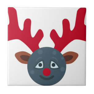 kerstrendiermaan emoji tegeltje