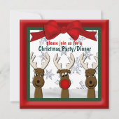Kerstrendierpartij/uitnodiging Kaart (Voorkant)