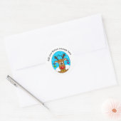 Kerstrendierpassie Ronde Sticker (Envelop)