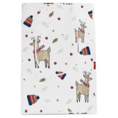 Kerstrendierpatroon Petten Medium Cadeauzakje (Voorkant)