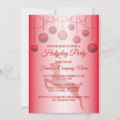 Kerstrendierrode Feestdagen uitnodiging (Voorkant)