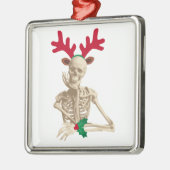 kerstrendierskelet metalen ornament (Links)