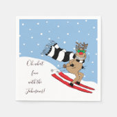 Kerstrendierskniing Servet (Voorkant)