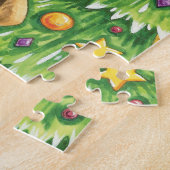 Kerstrendiertje met kerstboomster legpuzzel (Zijkant)