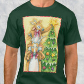 Kerstrendiertje met kerstboomster t-shirt