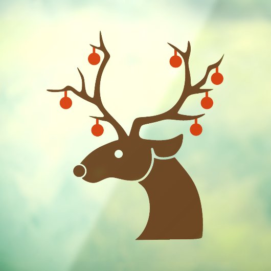 Kerstrendiervenster 3 raamsticker (Vel 3)