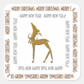 Kerstrendierverklikkers Vierkante Sticker (Voorkant)