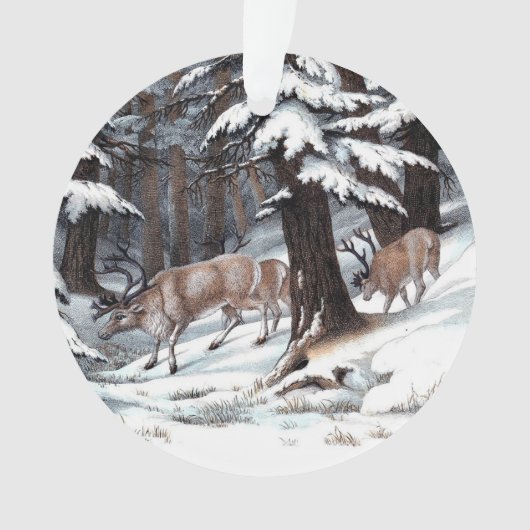 Kerstrendierwinterbos Holiday Rustic Ornament (voorkant)