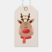 kerstrenrendierster cadeaulabel (Achterkant)