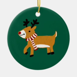 kerstrenrendierster keramisch ornament