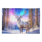 kerstrenrendierster kussensloop (Achterkant-Links)