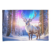 kerstrenrendierster kussensloop (Voorkant-Rechts)