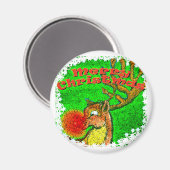 kerstrenrendierster magneet (Voorkant / Achterkant)