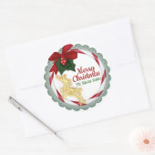 kerstrenrendiertje ronde sticker (Envelop)