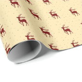 kerstrenrenrendiertje cadeaupapier (Rol Hoek)