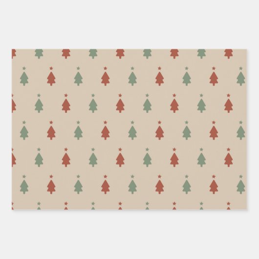 kerstresten van het Boho Pattern-cadeautje Inpakpapier Vel (Voorkant)