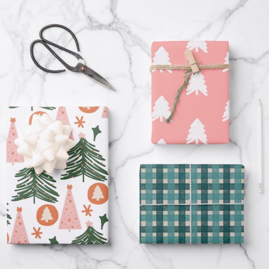 kerstresten van het Boho Pattern-cadeautje Inpakpapier Vel (Voorkant)