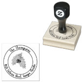 Kerstretour Adres Greenery Rubberstempel (Gestempeld)