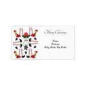 kerstretour/verzendadres Snowman Etiket (Voorkant)