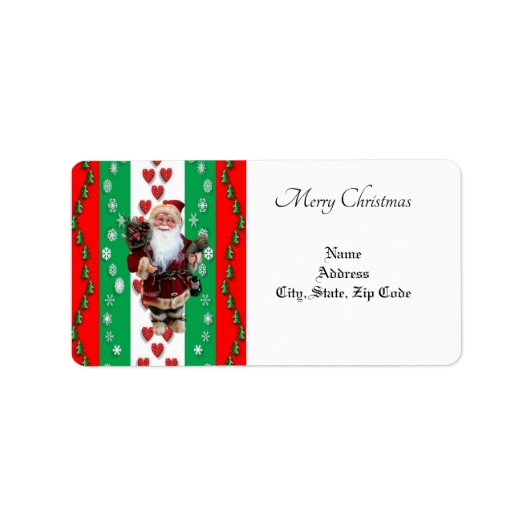 Kerstretourzending/-verzendadres label (Voorkant)