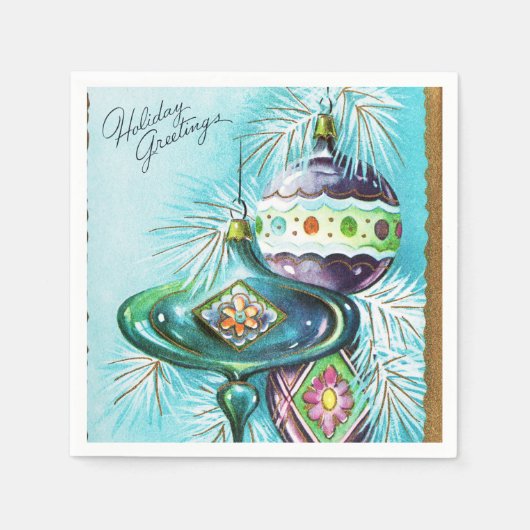 kerstretro-feestlui servetten (Voorkant)