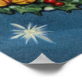 kerstretro rendierentuin Holiday Vintage poster (Hoek)