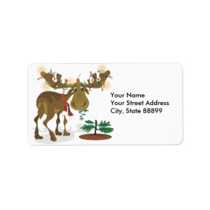 kerstreuzenetiketten/cadeaulabels etiket