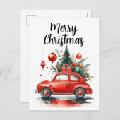 Kerstrit met cadeaus feestdagenkaart (Voorkant / Achterkant)