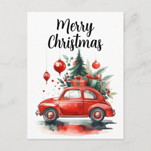 Kerstrit met cadeaus feestdagenkaart (Voorkant)