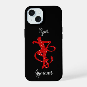 Kerstritmische gymnastiek Rood Snoep Sprinkle iPhone 15 Hoesje