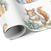 kerstritten cadeaupapier (Rol Hoek)