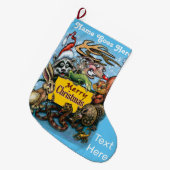 kerstritten grote kerstsok (Voorkant (Hangend))