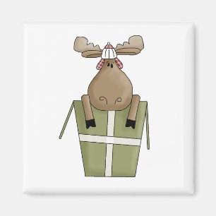 kerstritten ・ Moose & Gift Box Magneet