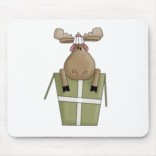 kerstritten ・ Moose & Gift Box Muismat (Voorkant)