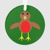 KerstRobin Acrylic Ornament (achterkant)