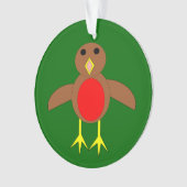 KerstRobin Acrylic Ornament (voorkant)