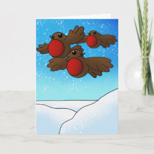 KerstRobin Birds Kaart