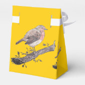 Kerstrobin en damesbladeren bedankdoosjes (Achterkant)