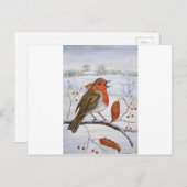 KerstRobin Feestdagenkaart (Voorkant / Achterkant)
