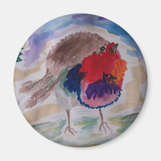 KerstRobin Magnet Magneet (Voorkant)