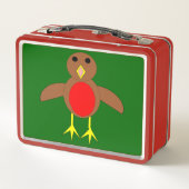 KerstRobin Metal Lunch Box (Achterkant)