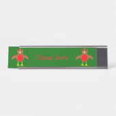 KerstRobin Personalized Bureau Naambordje (Voorkant)