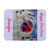 KerstRobin Personalized Magnet Magneet (Horizontaal)